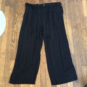Black wide legged pants